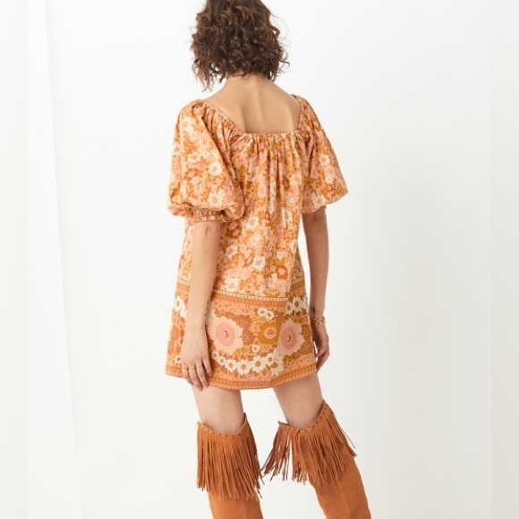 EUC Spell & the Gypsy Collective Peach Anne Tunic Mini Dress - Picture 4 of 16